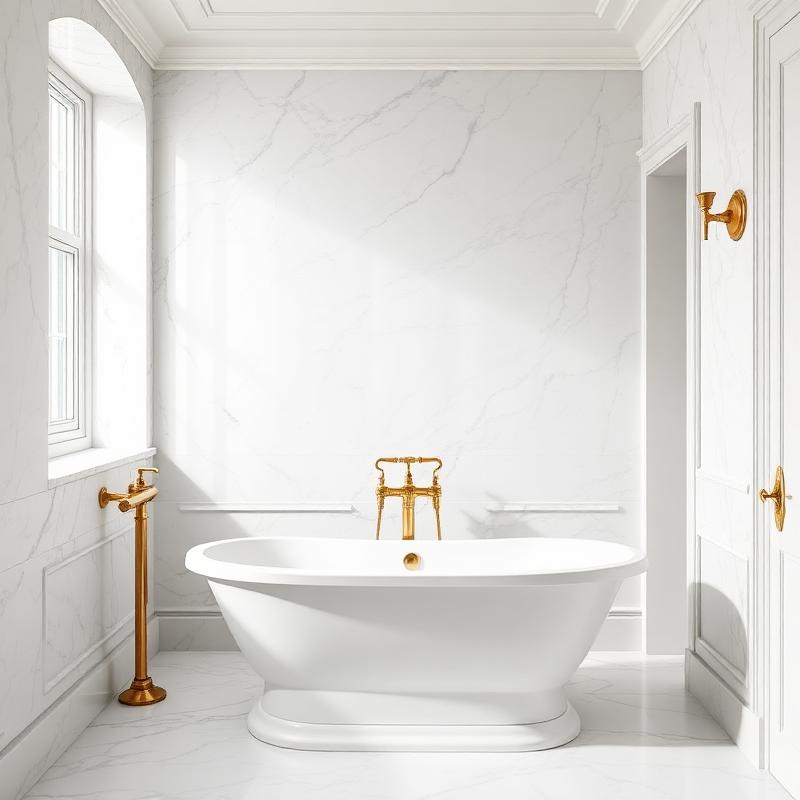 Luxury bathroom tiling in Westminster SW1